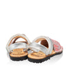 Sandale copii din piele naturala, model AVARCA GLITTER pink