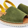 Sandale cu platforma AVARCA din piele intoarsa, model ISABEL green