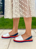 Sandale cu platforma AVARCA din piele naturala, model DUAL NAVY