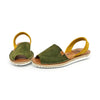 Sandale cu platforma AVARCA din piele intoarsa, model ISABEL green