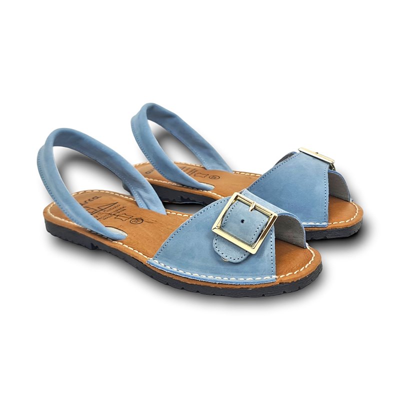 Sandale AVARCA CLASIC din piele naturala, model CLIP blue
